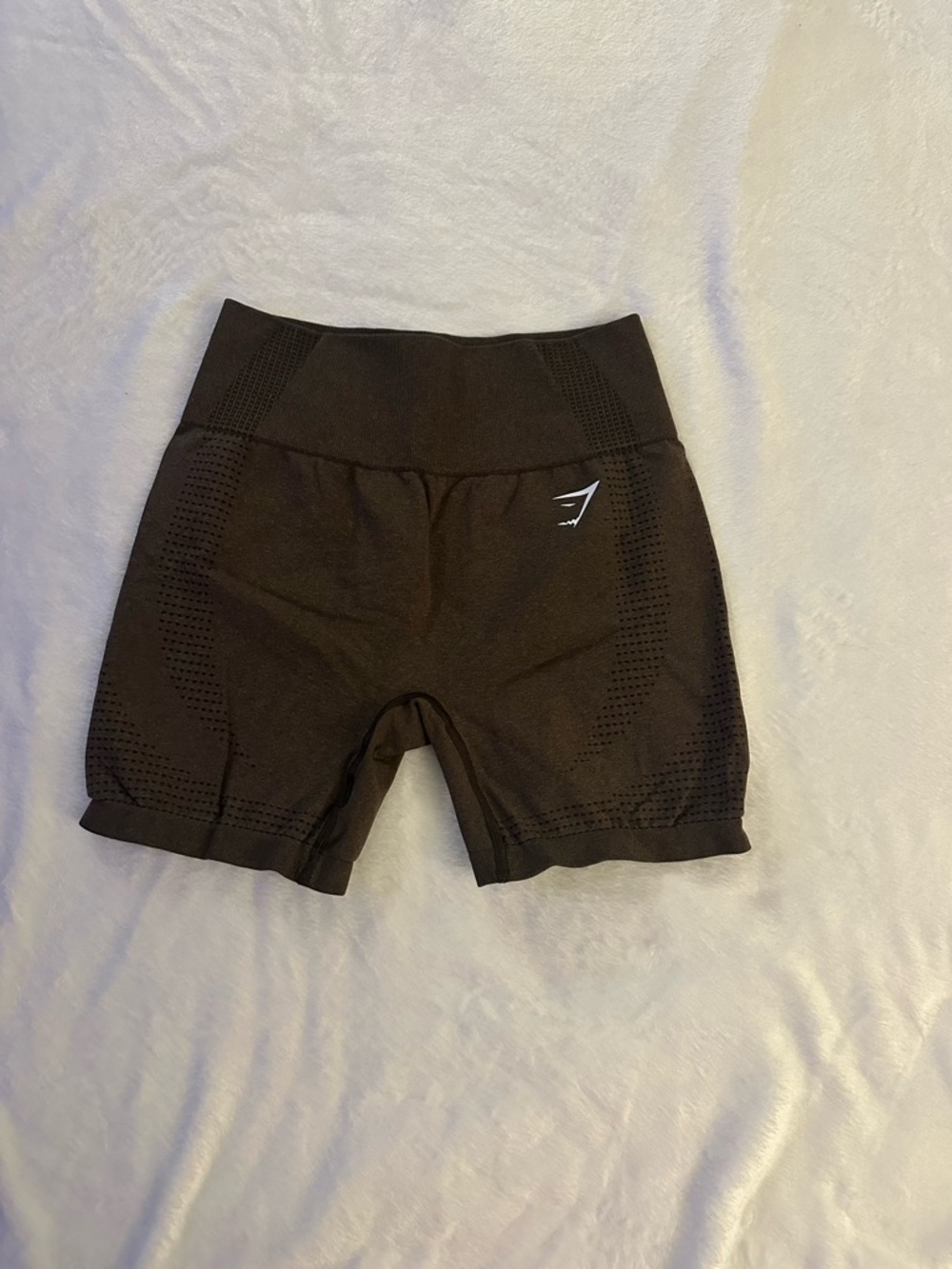 Gymshark Brown Seamless High-Waist Bike Shorts